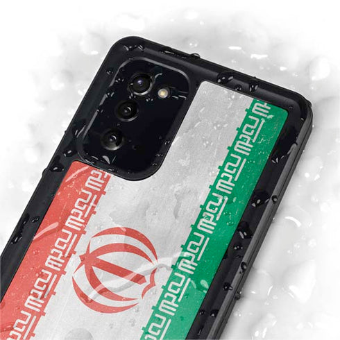 Iran Flag Distressed Galaxy Note20 5G Waterproof Case